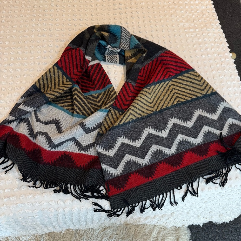 Multicolor Wool Scarf Large